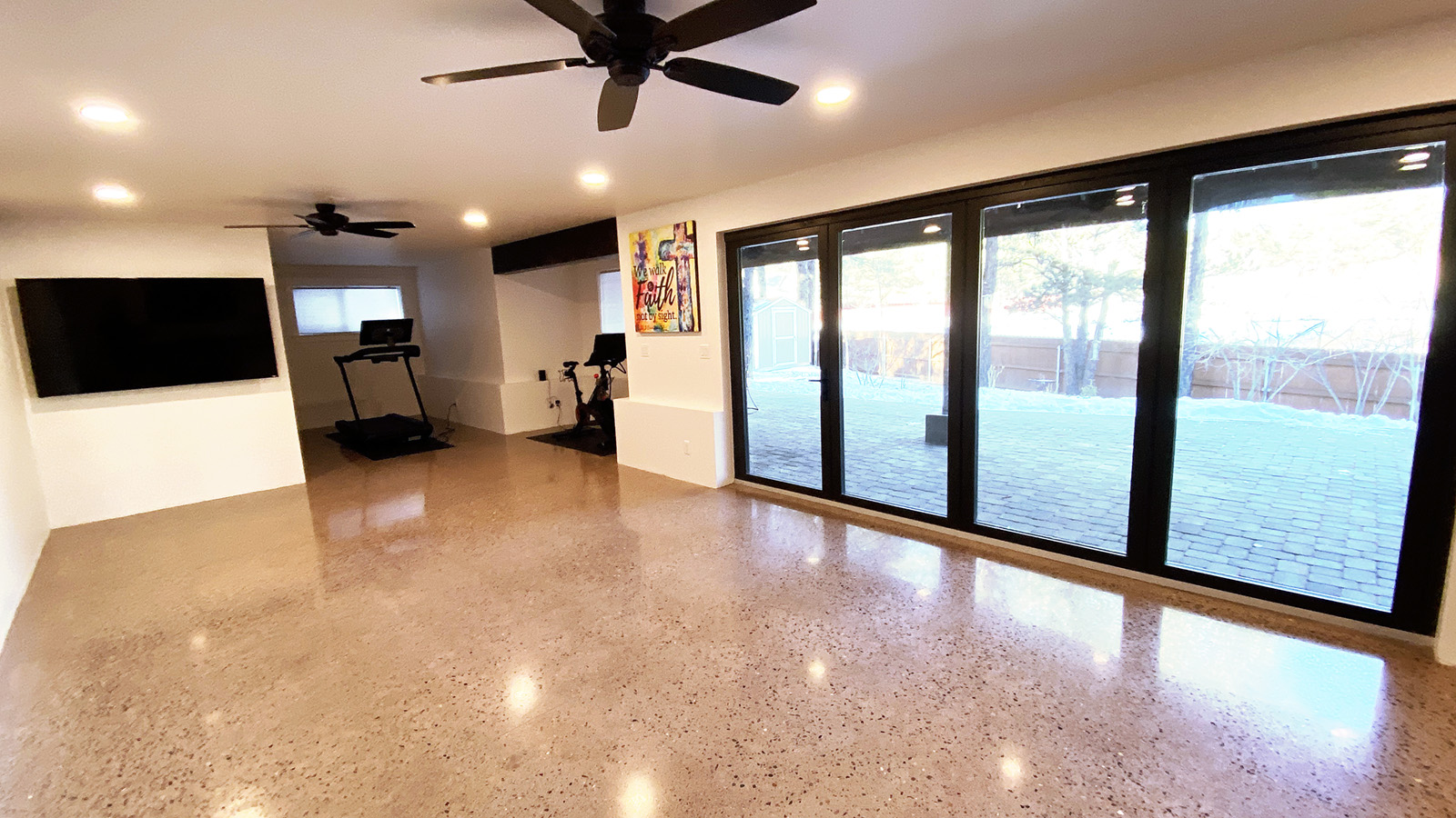 Concrete Polished floor. This floor shows exposed aggregate.