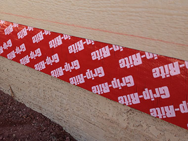 Closeup of Decking Site Prep in a backyard in Flagstaff AZ