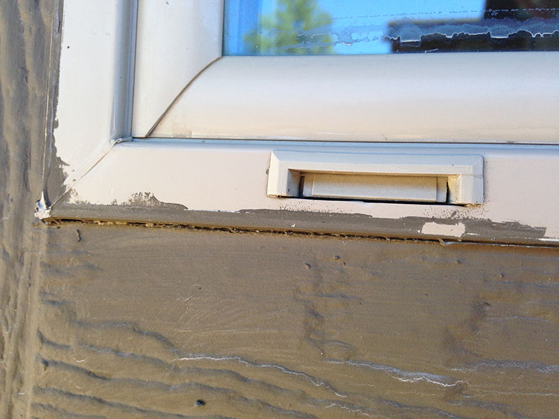 An example of sloppy painting by a contractor in Flagstaff AZ