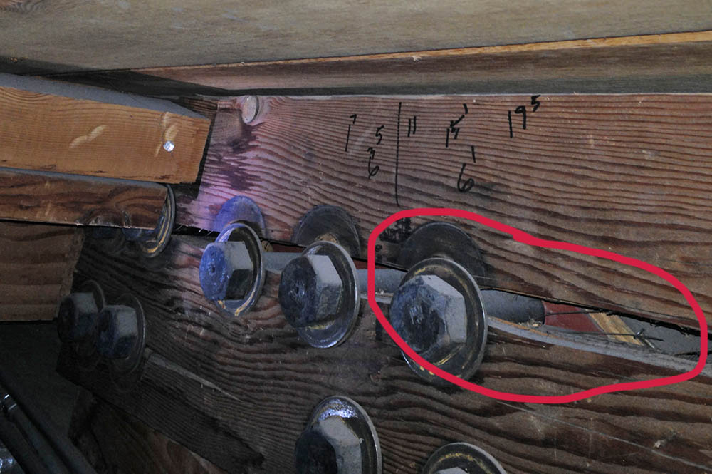 Failed trusses at Flagstaff City Hall